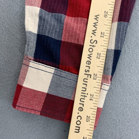 Vans off The Wall Button Up Shirt Mens Large Plaid Cotton Long Sleeve - Picture 11 of 16